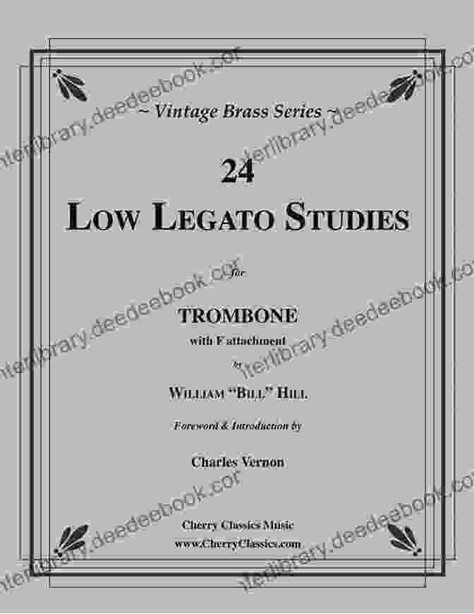 24 Low Legato Studies For Trombone With Attachment Book Cover 24 Low Legato Studies For Trombone With F Attachment