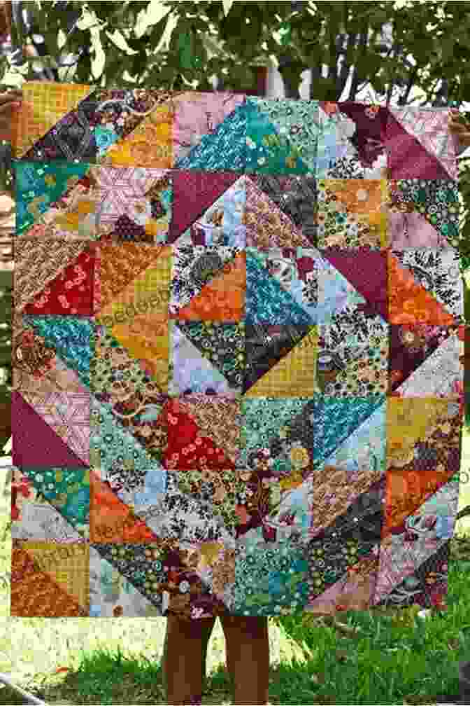 A Beautiful Patchwork Quilt With A Variety Of Colors And Patterns. New Patchwork Quilting Basics: A Handbook For Beginners 12 Projects To Get You Started