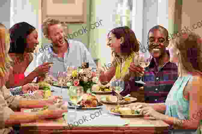 A Group Of People Seated Around A Long Dining Table, Laughing And Sharing Food The Thursday Night Supper Club