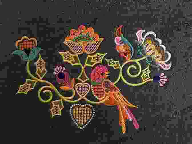 A Modern Crewel Embroidery Sampler Stitched With Wool In A Variety Of Bright Colors. The Sampler Features A Geometric Design With Abstract Shapes And Motifs. Modern Crewel Embroidery: 15 Fresh Samplers Stitched With Wool