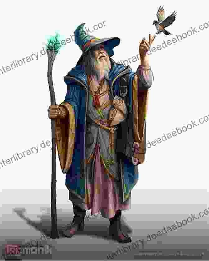 A Portrait Of Patrick The Wizard, Standing In The Heart Of Fairyland Patrick, With His Wand Held High. Fairyland J J Patrick
