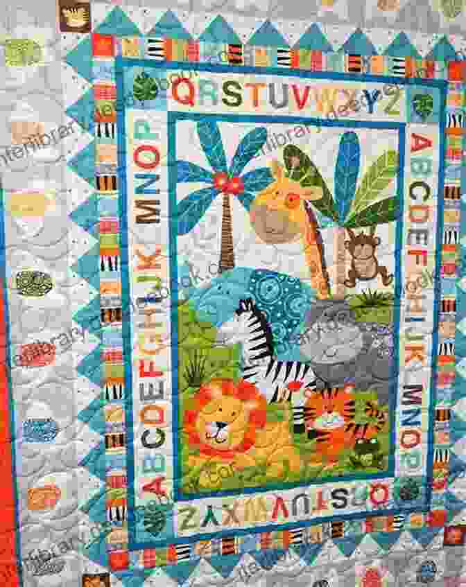 A Quilt With A Jungle Backdrop And Appliqued Animal Designs Quick Easy Quilts For Kids: 12 Friendly Designs