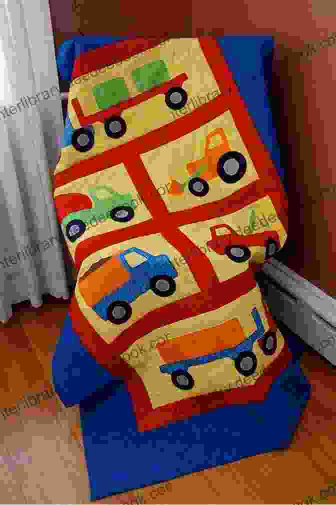 A Quilt With Appliqued Construction Vehicle Designs In Bright Colors Quick Easy Quilts For Kids: 12 Friendly Designs