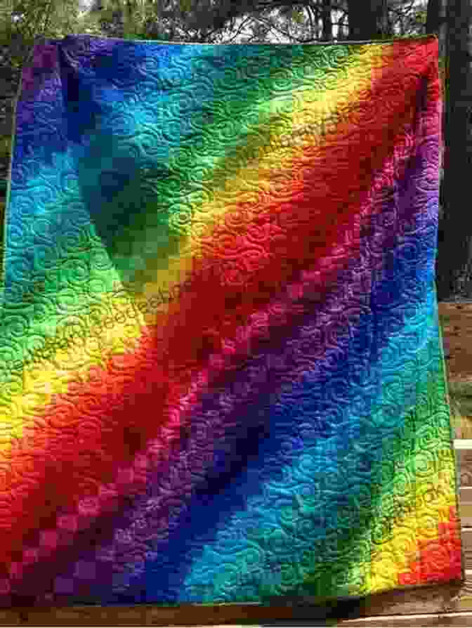 A Rainbow Quilt Made From Jelly Rolls Modern Rainbow Patchwork Quilts: 14 Vibrant Rainbow Patchwork Quilt Projects Plus Handy Techniques Tips And Tricks (Crafts)
