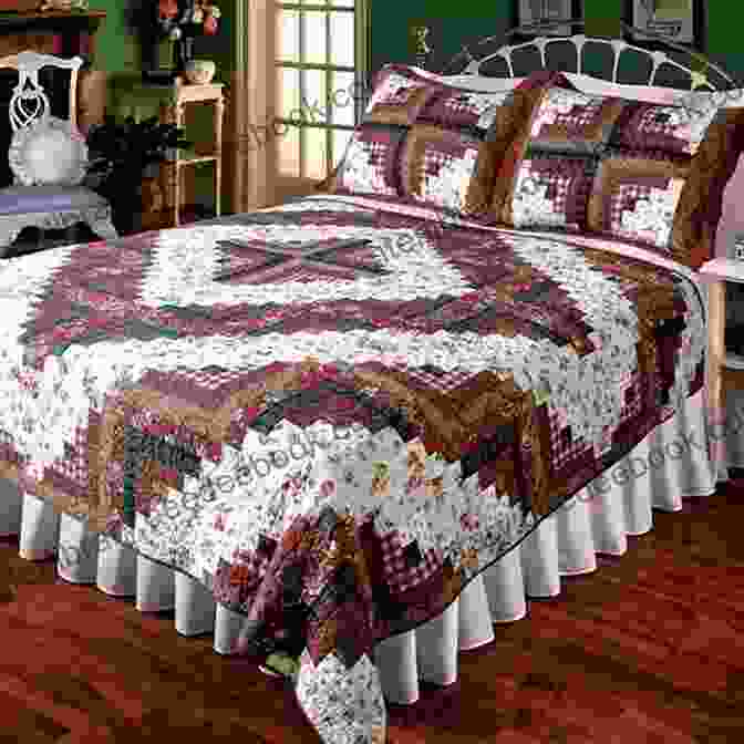 A Vibrant Folded Log Cabin Quilt Adorned With Intricate Patchwork Patterns Folded Log Cabin Quilts: Create Depth In A Classic Block From Traditional To Contemporary