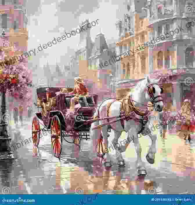 A Vibrant Street Scene On Mulberry Lane, With Shops, Horse Drawn Carriages, And People Bustling About. Nellie S Heartbreak: A Compelling Saga From The Author The Mulberry Lane And Harpers Emporium