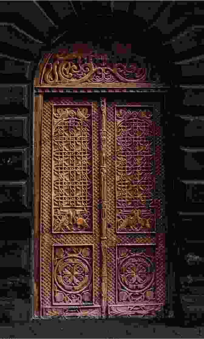 An Ornate Red Door, Carved With Intricate Designs, As Seen In Bradman's Prophecy My Strange Prophecy Tony Bradman