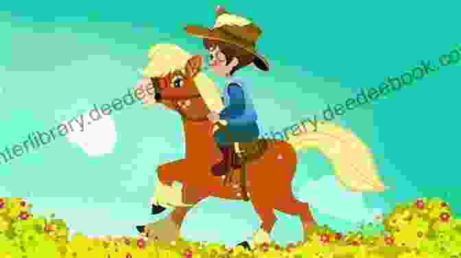 Cowboy Character Riding A Palomino Horse In Yankee Doodle Fantasy YANKEE DOODLE FANTASY ROBERTO GALLI