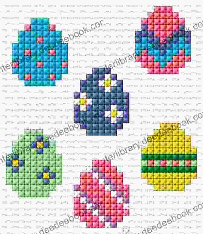 Eggs Decorated With Cross Stitch In A Variety Of Colors And Designs 20+ Creative Ways To Decorate Eggs (for Easter Or Any Time)