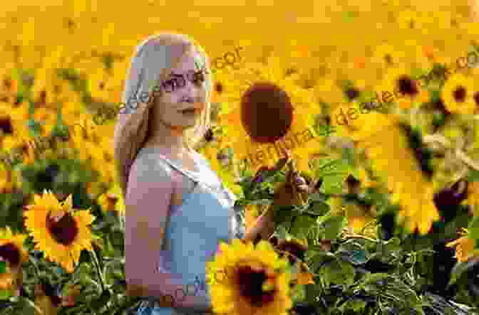Empress Everness, Standing In A Field Of Sunflowers, Her Golden Hair Flowing Behind Her Like A Stream Of Sunlight. Her Radiant Presence Brings Joy And Hope To The Celestial Realm And Beyond. Empress Of The Sun (Everness 3)