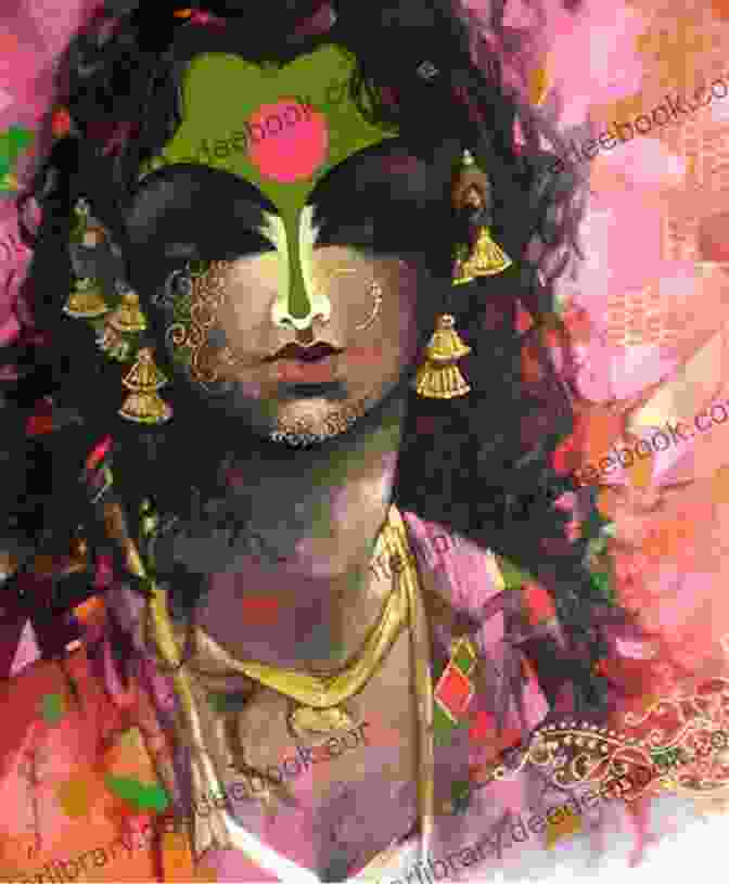 Self Portrait Of Debamita Chakraborty, An Indian Contemporary Artist Known For Her Lifescape Paintings. Lifescape Debamita Chakraborty